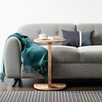 Bijzettafel Holeby 56x38 cm houtkleurig [en.casa], Huis en Inrichting, Tafels | Bijzettafels, Verzenden, Nieuw
