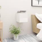 vidaXL Nachtkastje 30,5x30x30 cm spaanplaat hoogglans wit, Huis en Inrichting, Slaapkamer | Nachtkastjes, Minder dan 45 cm, Verzenden