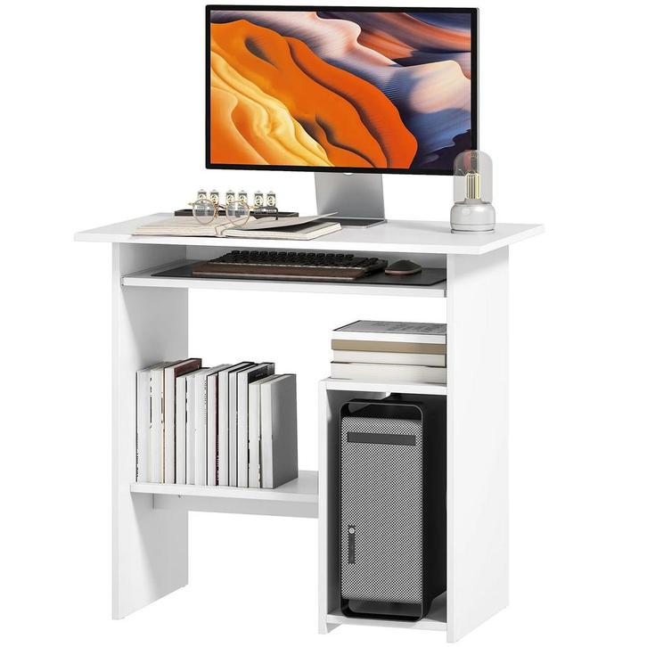 TRUUSK Bureau 80 x 45 cm - Computertafel met Toetsenbordlade, Huis en Inrichting, Stoffering | Behang, Verzenden