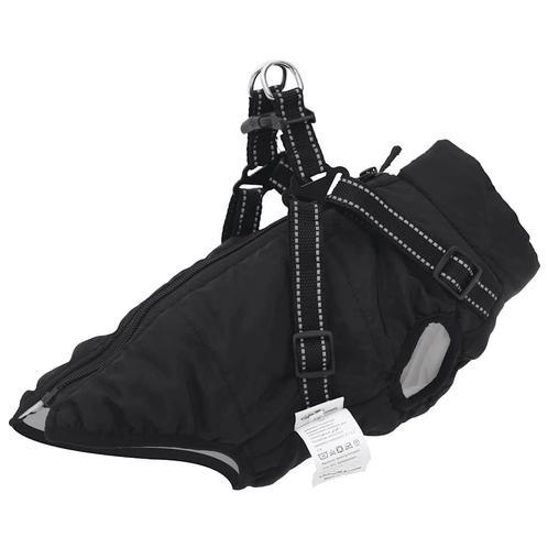 Hondenjas Zwart L28 met Harnas | OP=OP | Laatste kans!, Dieren en Toebehoren, Hondenkleding, Hondenjas, Nieuw, Ophalen of Verzenden