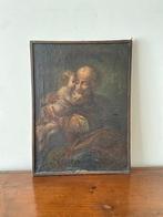 Italiaanse school (XVII) - San Giuseppe con Bambino, Antiek en Kunst