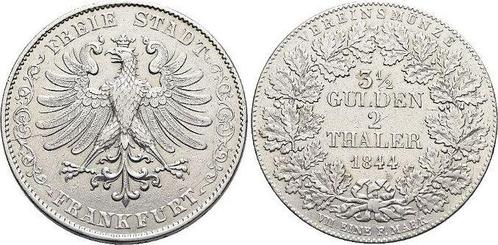 Doppeltaler, daalder 1844 Frankfurt-stadt, Postzegels en Munten, Munten | Europa | Niet-Euromunten, Verzenden