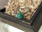 925 zilveren ring met topkwaliteit ruwe dioptaas, uniek stuk, Verzamelen