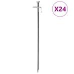 vidaXL Tentharingen 24 st 8 mm 30 cm gegalvaniseerd staal, Caravans en Kamperen, Verzenden, Nieuw