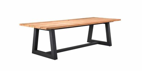 Suns Ovada tuintafel matt royal grey frame met teak blad 220, Tuin en Terras, Tuinsets en Loungesets, Ophalen of Verzenden