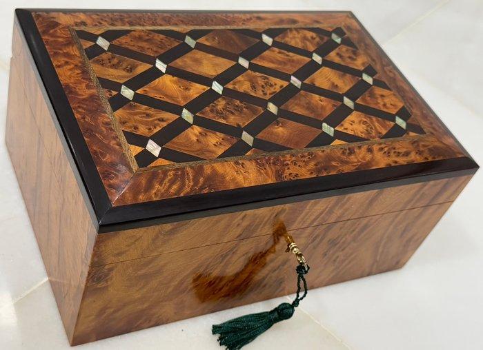 Kist - Palissander, Satijnhout, Thuya, Antiek en Kunst, Curiosa en Brocante