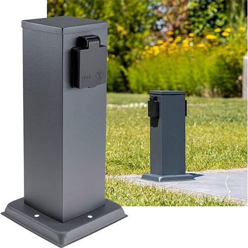 Buitenstopcontact 2 zijden enkel (2x) op 30cm zuil, Huis en Inrichting, Lampen | Overige, Ophalen of Verzenden