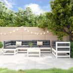 vidaXL 8-delige Loungeset massief grenenhout wit, Verzenden, Nieuw, 8 zitplaatsen, Loungeset