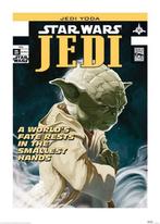 Kunstdruk Star Wars Yoda Worlds Fate 50x70cm, Huis en Inrichting, Verzenden, Nieuw