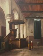 Hollandse school (XX), naar J. Bosboom - Kerkgezicht, Antiek en Kunst, Kunst | Schilderijen | Klassiek