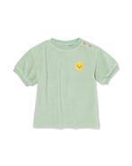 HEMA Newborn T-shirt badstof gezichtje groen, Verzenden, Nieuw