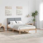 vidaXL Bedframe Bruin en lichtgrijs 120 x 190 cm Massief, Huis en Inrichting, Slaapkamer | Bedden, Verzenden, Nieuw, Bruin, Hout
