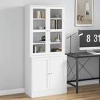 TRUUSK Boekenkast 178,5 cm - Hoge Vitrinekast - Glazen Deur, Huis en Inrichting, Kasten | Boekenkasten, Verzenden, Nieuw