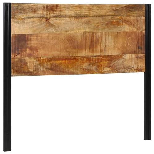 vidaXL Hoofdeinde 120 cm massief hout mango en ijzer, Huis en Inrichting, Slaapkamer | Bedden, Bruin, Nieuw, Hout, Verzenden