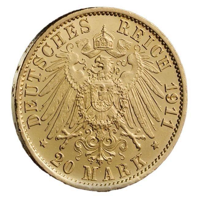 Duitsland. 20 Marks German 20 Marks Wilhelm II Gold Coin, Postzegels en Munten, Edelmetalen en Baren