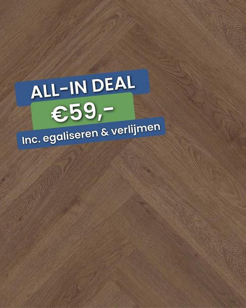 Plak pvc Visgraat bruin |  Belakos Monastro Visgraat XL 91, Huis en Inrichting, Stoffering | Vloerbedekking, Ophalen