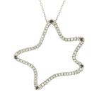 Halsketting - 18 karaat Witgoud - 0.54ct. tw. Diamant, Sieraden, Tassen en Uiterlijk, Kettingen, Nieuw