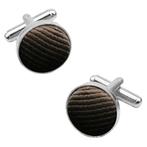 Fako Bijoux® - Manchetknopen - Staal & Streep - Ø 16mm -, Verzenden, Nieuw