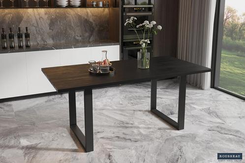 PROMO - Tafel Nicola 180 cm Rechthoekig Mango hout zwart, Huis en Inrichting, Tafels | Eettafels, Nieuw, Ophalen of Verzenden