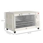 TRUUSK Minibackofen 9L Mini Oven Met Bakplaat, Grillrooster,, Verzenden, Nieuw