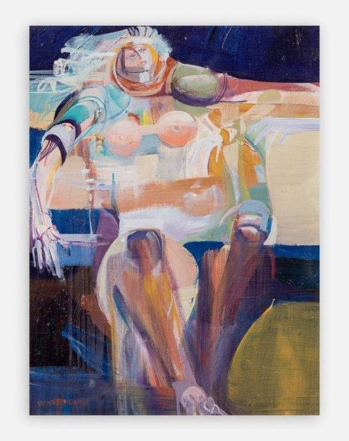 Walter Cremonini (1924-2007) - La grassa odalisca, Antiek en Kunst, Kunst | Schilderijen | Modern