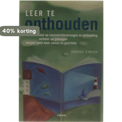 Leer te onthouden 9789089980052 Dominic oBrien, Boeken, Gezondheid, Dieet en Voeding, Zo goed als nieuw, Verzenden