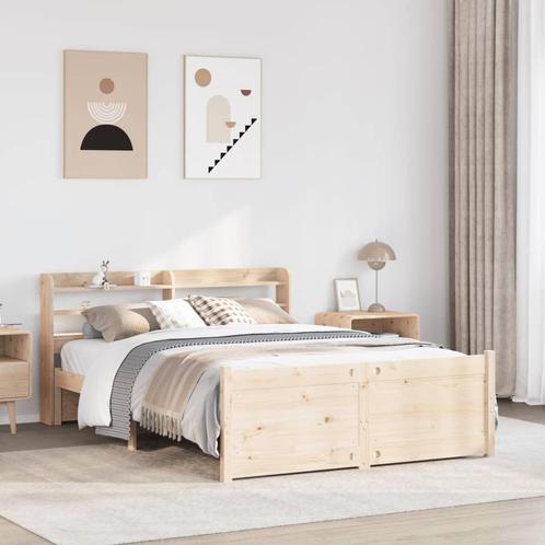 vidaXL Bedframe met hoofdbord massief grenenhout 120x190 cm, Huis en Inrichting, Slaapkamer | Bedden, 120 cm, 190 cm of minder