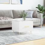 vidaXL Salontafel 50x50x40 cm bewerkt hout hoogglans wit, Huis en Inrichting, Tafels | Salontafels, 50 tot 100 cm, Verzenden, Nieuw