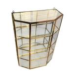 Vitrine - Messing, Glas - Vitrine, Nieuw