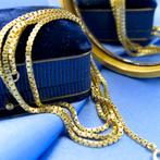 Gouden lange Venetiaanse schakel ketting | 70 cm, Sieraden, Tassen en Uiterlijk, Kettingen, Ophalen of Verzenden, Gebruikt, Overige kleuren
