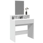 vidaXL Kaptafel met spiegel 80x41x144,5 cm wit, Huis en Inrichting, Tafels | Kaptafels, Verzenden, Nieuw
