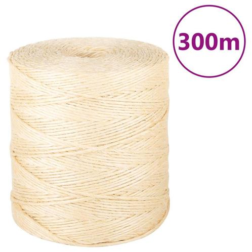 vidaXL Touw 2 mm 300 m 100% sisal, Doe-het-zelf en Verbouw, IJzerwaren en Bevestigingsmiddelen, Nieuw, Verzenden