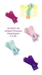 Prinsessenjurk - satijnen prinsessen handschoenen  3/9 jaar, Nieuw, Meisje, 110 t/m 116, Ophalen of Verzenden