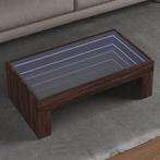 vidaXL Salontafel met Infinity LED 90x50x30 cm bruin, Huis en Inrichting, Tafels | Salontafels, 50 tot 100 cm, Verzenden, Nieuw