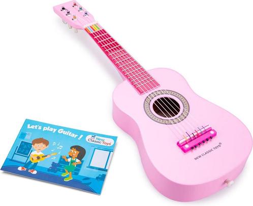 New Classic Toys - Houten speelgoedgitaar met draagriem -, Kinderen en Baby's, Speelgoed | Houten speelgoed, Zo goed als nieuw