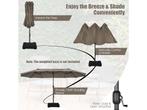 Coast Dubbele Parasol 470x280x245cm (LxBxH) - Bruin, Verzenden, Nieuw