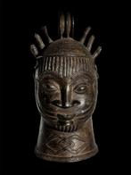 Rare Oba (rois) en bronze - Hoofd - Benin, Antiek en Kunst