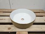 Waskom Sanitop Duo-Color Rond 36 x 12 cm Glans White Gold, Ophalen of Verzenden, Nieuw