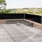 vidaXL Windscherm uittrekbaar 117x1200 cm zwart, Tuin en Terras, Verzenden, Nieuw