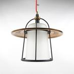 Plafondlamp - Koper, matglas, ijzer