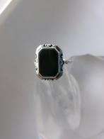 Zilver, Onyx - Ring - Art Deco Signet