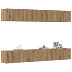vidaXL 4-delige wand-tv-meubelset Artisan Oak 100x30x30 cm, Huis en Inrichting, Kasten | Televisiemeubels, Verzenden, Nieuw, Overige houtsoorten