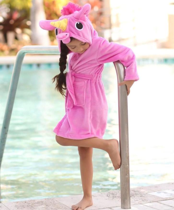 Badjas Kind Eenhoorn Roze Unicorn 110-116-122, Kinderen en Baby's, Carnavalskleding en Verkleedspullen, Nieuw, 110 t/m 116, Ophalen of Verzenden