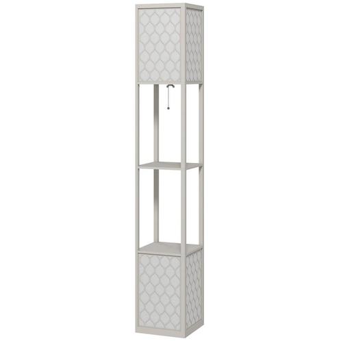 TRUUSK Staande Lamp Modern Design - 2 Planken - Trekkoordsch, Huis en Inrichting, Lampen | Vloerlampen, Nieuw, Verzenden