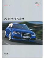 2008 AUDI RS6 AVANT HARDCOVER PERSMAP DUITS, Boeken, Nieuw, Audi, Author