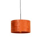 Moderne hanglamp zwart met kap oranje 35 cm - Combi, Huis en Inrichting, Lampen | Hanglampen, Nieuw, Overige materialen, Modern