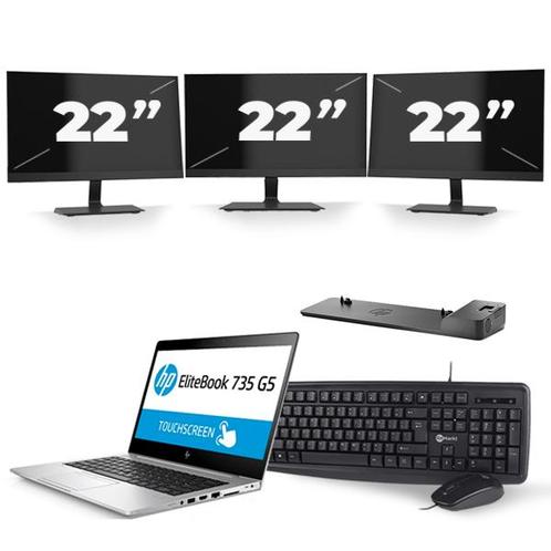HP EliteBook 735 G5 - AMD Ryzen 5 PRO 2500U - 13 inch - 8GB, Computers en Software, Windows Laptops, Zo goed als nieuw, Verzenden