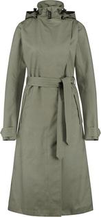 AGU Trench Coat Long Regenjas Urban Outdoor Dames - Groen -, Kleding | Dames, Jassen | Winter, Verzenden, Nieuw