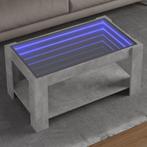 vidaXL Salontafel met LED 93x53x45 cm bewerkt hout, Verzenden, Nieuw, Overige houtsoorten, 50 tot 100 cm