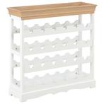 vidaXL Wijnkast 70x22,5x70,5 cm MDF wit, Verzenden, Nieuw